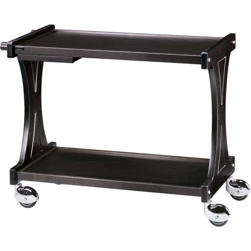 Wooden Service Trolley, 2 Levels, 106 x 55 cm, Black - Forcar