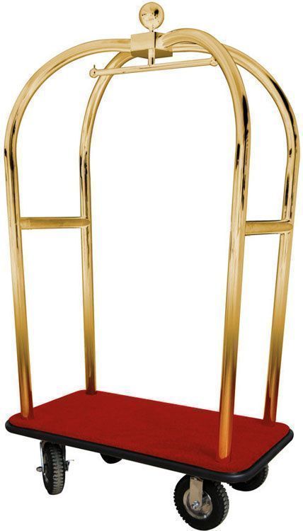 Luggage and Garment Cart 110 x 62 x 198 cm Red/Brass - Forcar