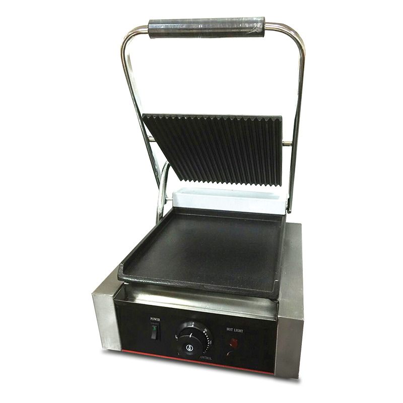 Single Panini Press Smooth/Ridged 30.5 x 37 cm - Horecatech