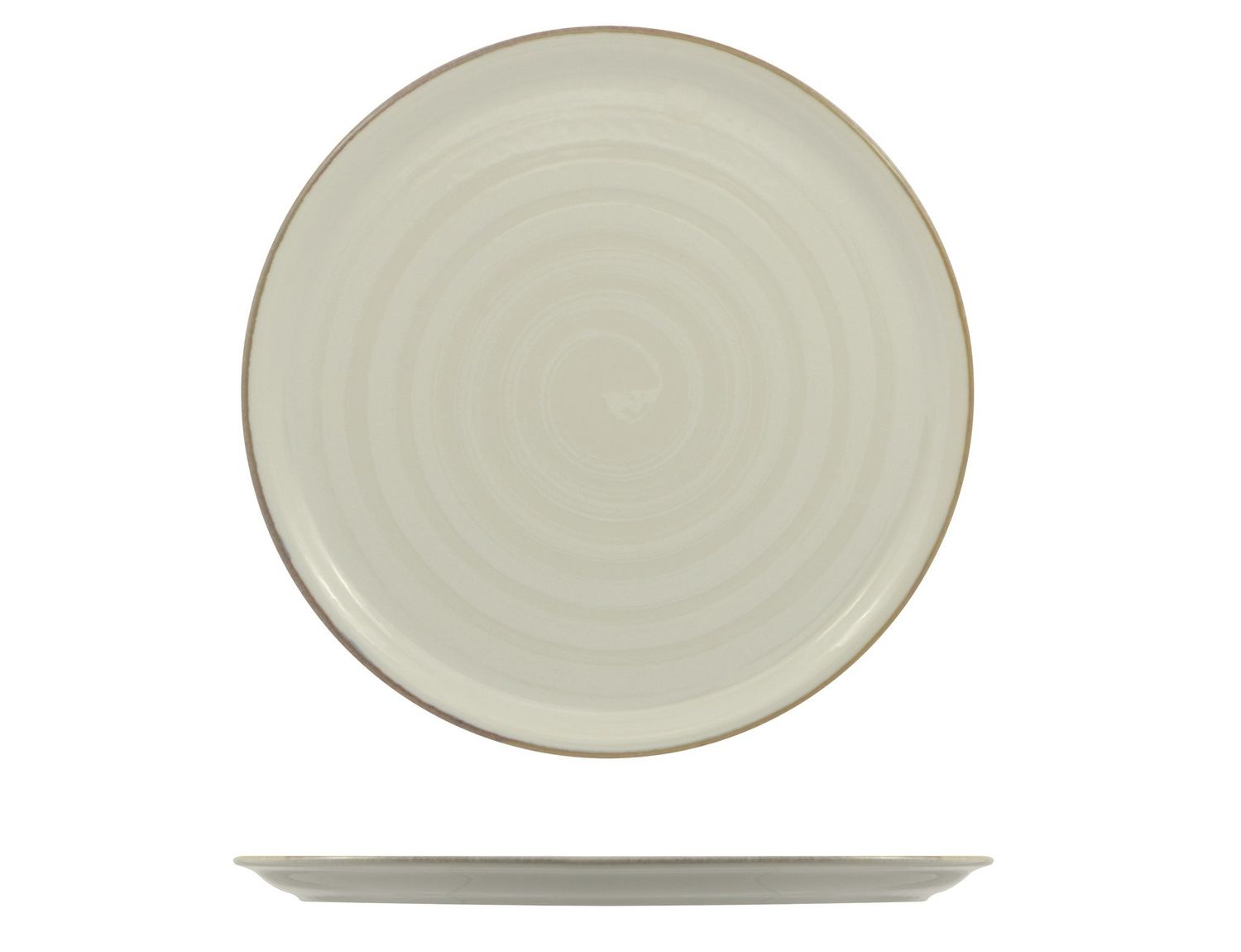 Pizza Plate 33 cm Vortex White - Saturnia
