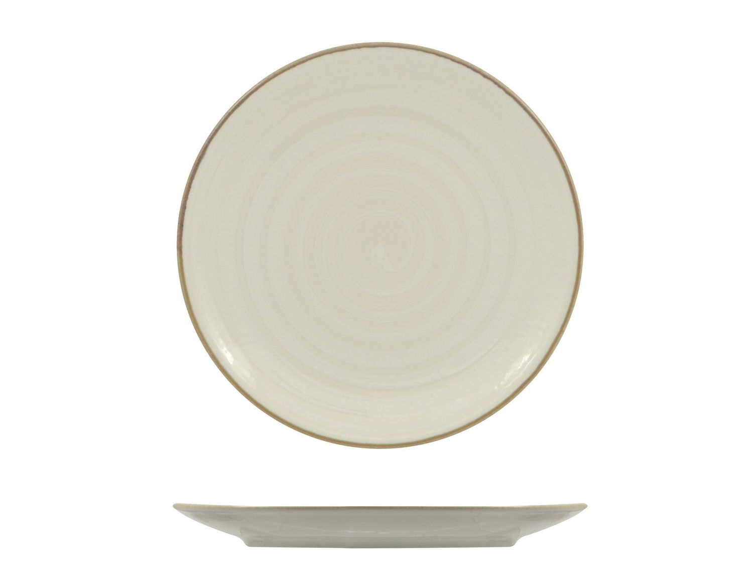 Flat Plate 28 cm Vortex White - Saturnia