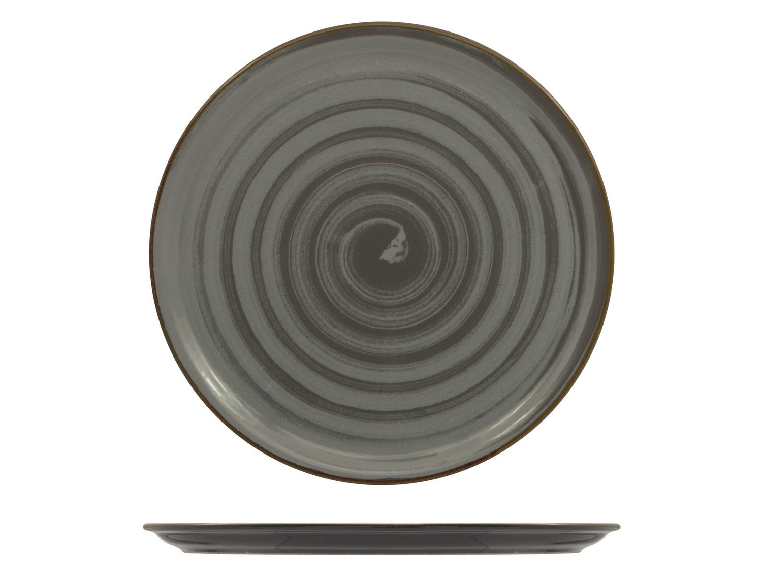 Pizza Plate 33 cm Vortex Gray - Saturnia