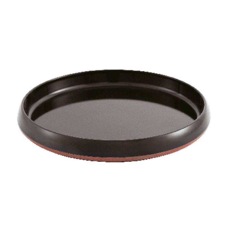 Plate 24 cm Melamina Two Tone Black - Arthur Krupp