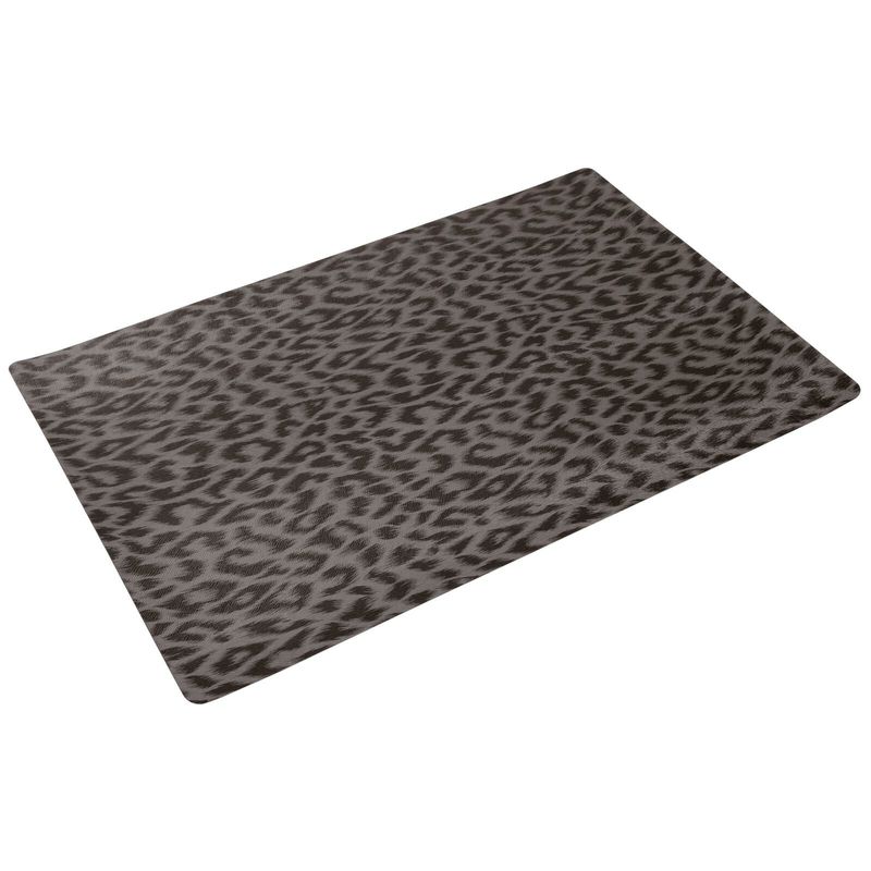 Set with 6 Rectangular Placemat 45 x 30 cm Eva Tiger Pearl Anthracite - Arthur Krupp
