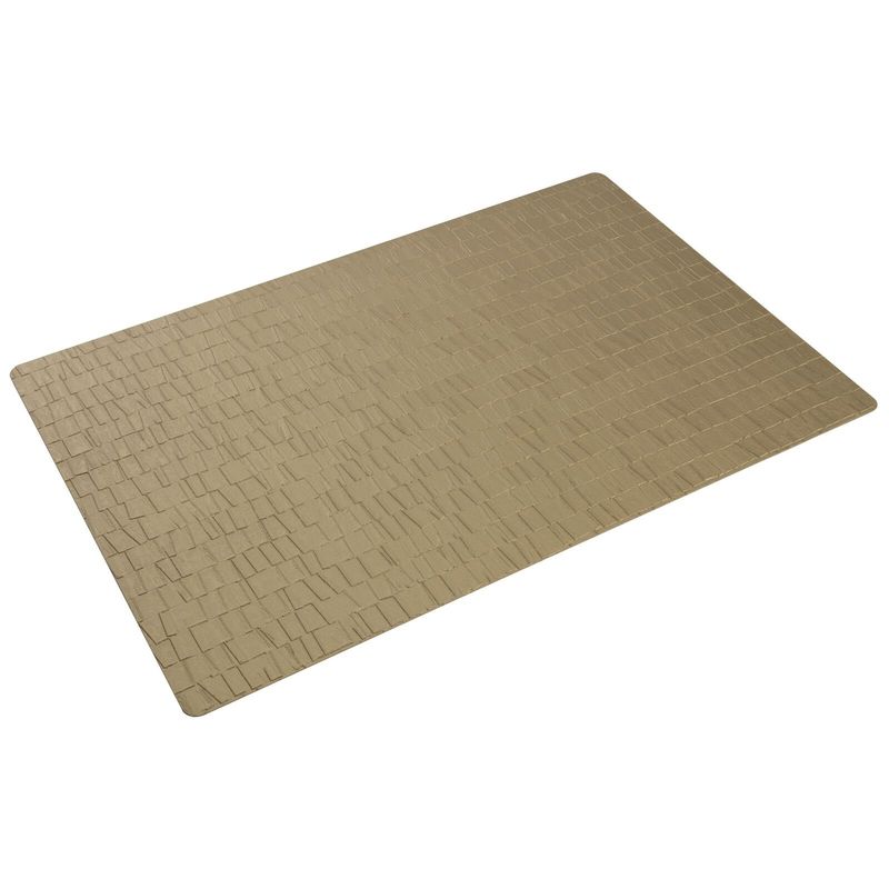 Set with 6 Rectangular Placemat 45 x 30 cm Skin Pearl Gold - Arthur Krupp