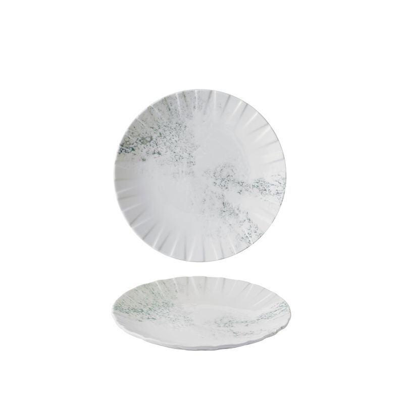 Flat Plate 23.5 cm Smoke Grey Alchemy Abstract - Churchill