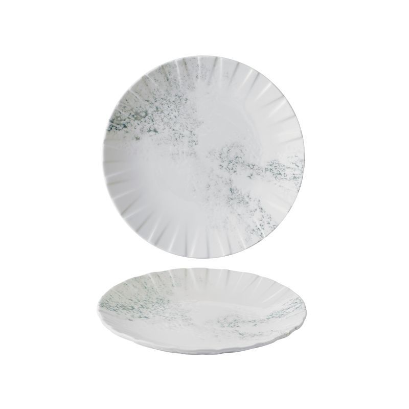 Flat Plate 27.2 cm Smoke Grey Alchemy Abstract - Churchill