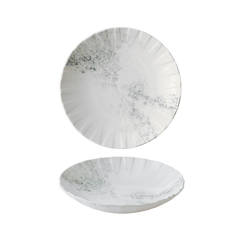 Deep Plate 27.1 cm Smoke Grey Alchemy Abstract - Churchill