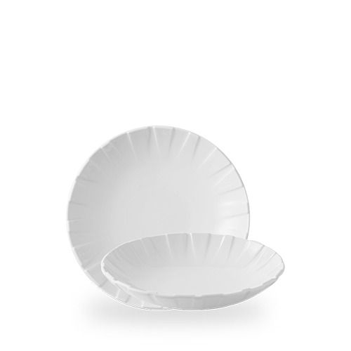 Deep Plate 21 cm White Alchemy Abstract Feature - Churchill