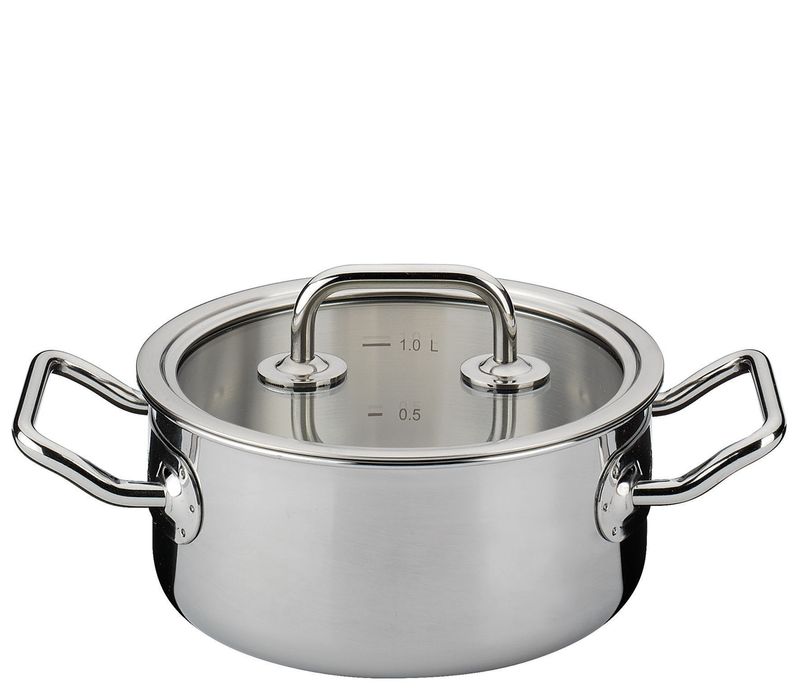 Low Pot with Glass Lid 16 cm Brigade Basic - Spring