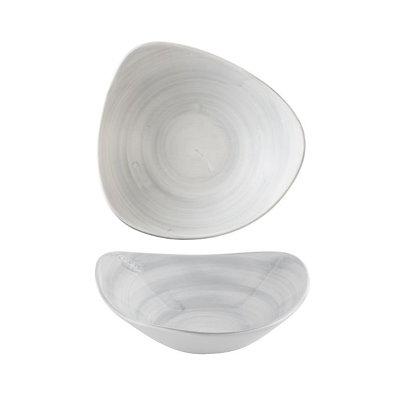 Triangular Bowl 18.5 cm Stonecast Canvas Grey - Churchill