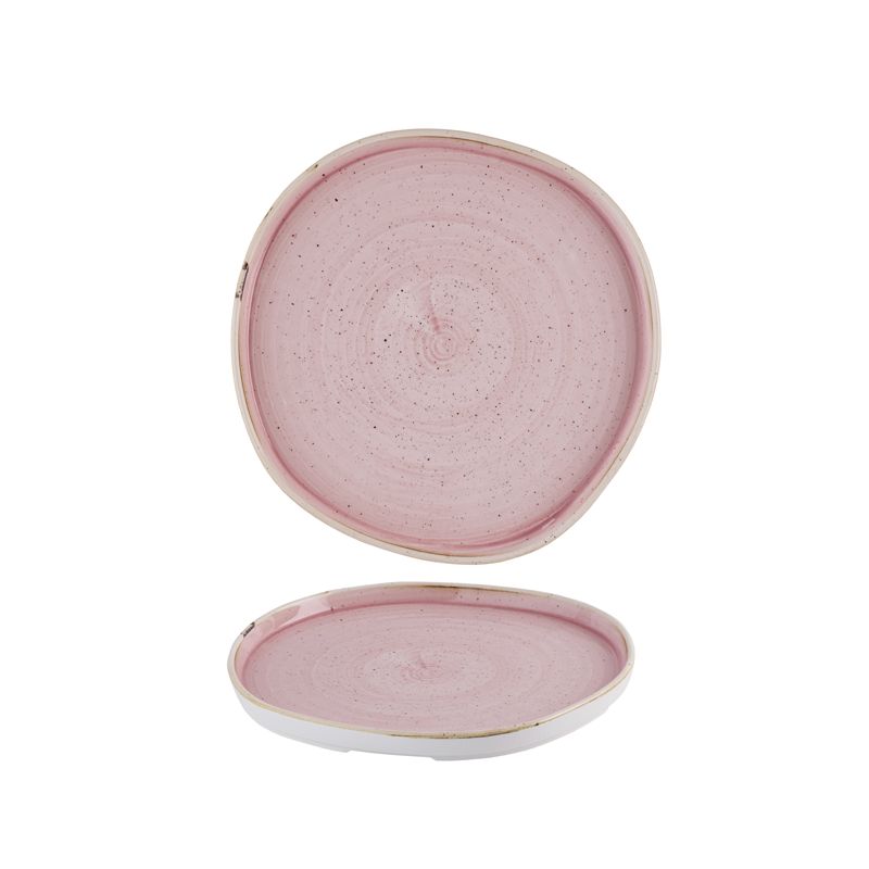 Organischer Teller mit vertikalem Rand 21 cm Stonecast Petal Pink - Churchill