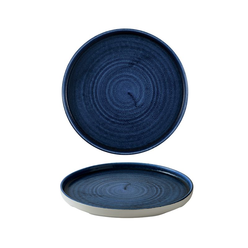 Plate with Vertical Rim 26 cm Stonecast Plume Ultramarine - Churchill