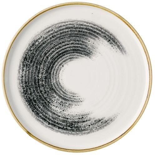 Plate with Vertical Rim 26 cm Studio Prints Homespun Accents Quartz Black - Churchill