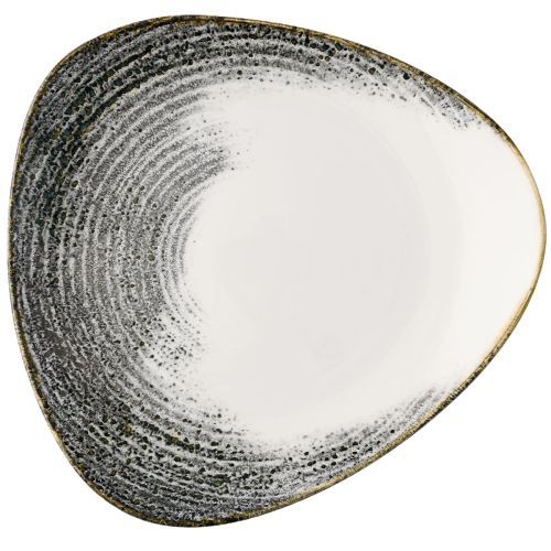 Triangular Plate 24.5 cm Studio Prints Homespun Accents Quartz Black - Churchill