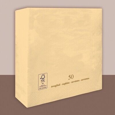 Champagne 3 ply napkin 40x40 cm for horeca restaurants and catering Tirolix