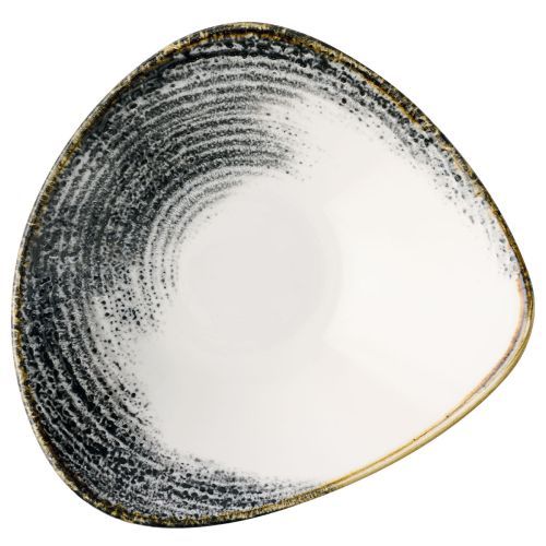 Triangular Bowl 18.5 cm Studio Prints Homespun Accents Quartz Black - Churchill