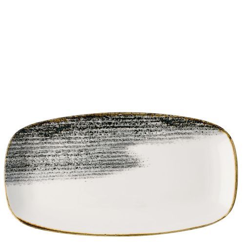 Oblong Plate 35.5 x 18.9 cm Studio Prints Homespun Accents Quartz Black - Churchill