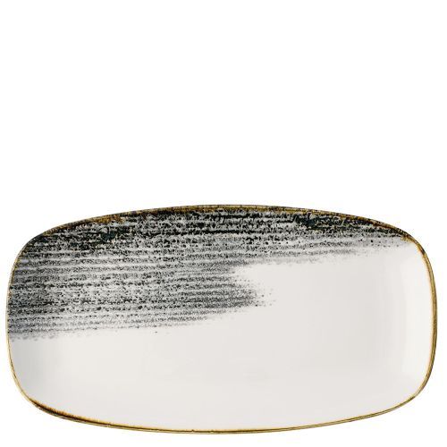 Churchill ceramic oblong plate N3 Quartz Black Studio Prints