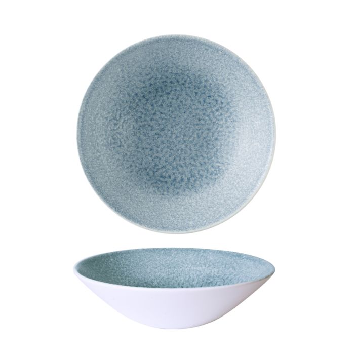 Deep Plate 19.6 cm Studio Prints Raku Topaz Blue - Churchill