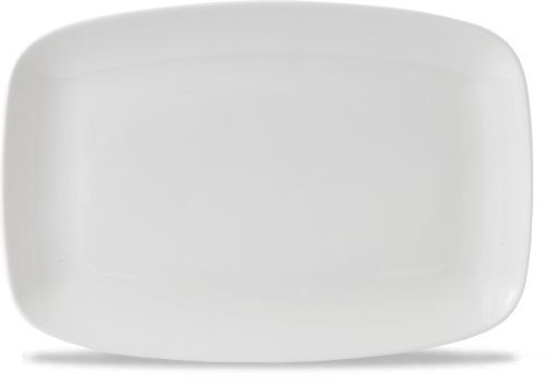 Geometric Plate 34.4 x 23.4 cm Chefs Plates White - Churchill