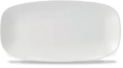 Geometric Plate 29.8 x 15.3 cm Chefs Plates White - Churchill