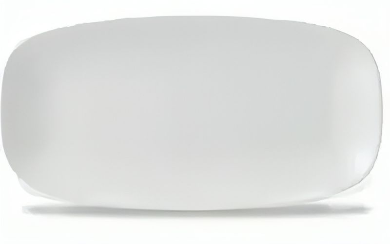 Geometric Plate 29.8 x 15.3 cm Chefs Plates White - Churchill