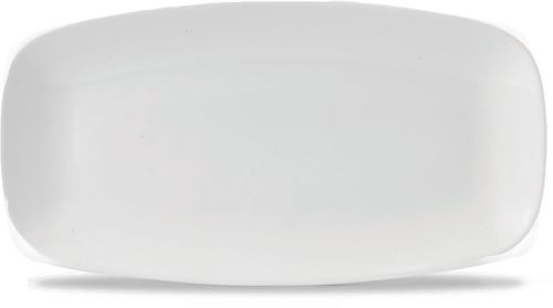 Geometric Plate 35.5 x 18.9 cm Chefs Plates White - Churchill