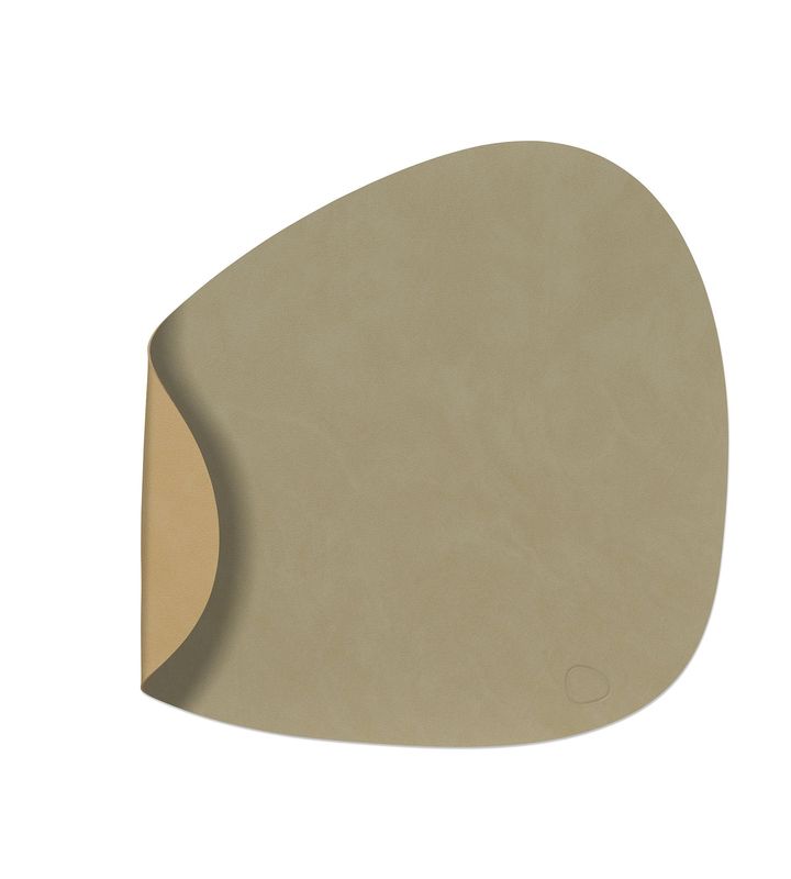 Placemat Double Curve Nupo Herbal Dust/ Nupo Khaki 37x44 cm - Lind DNA