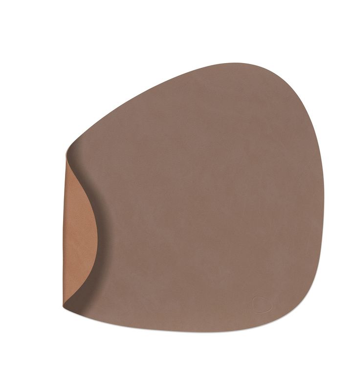 Placemat Double Curve Nupo Truffle/ Nupo Old Rose 37x44 cm - Lind DNA