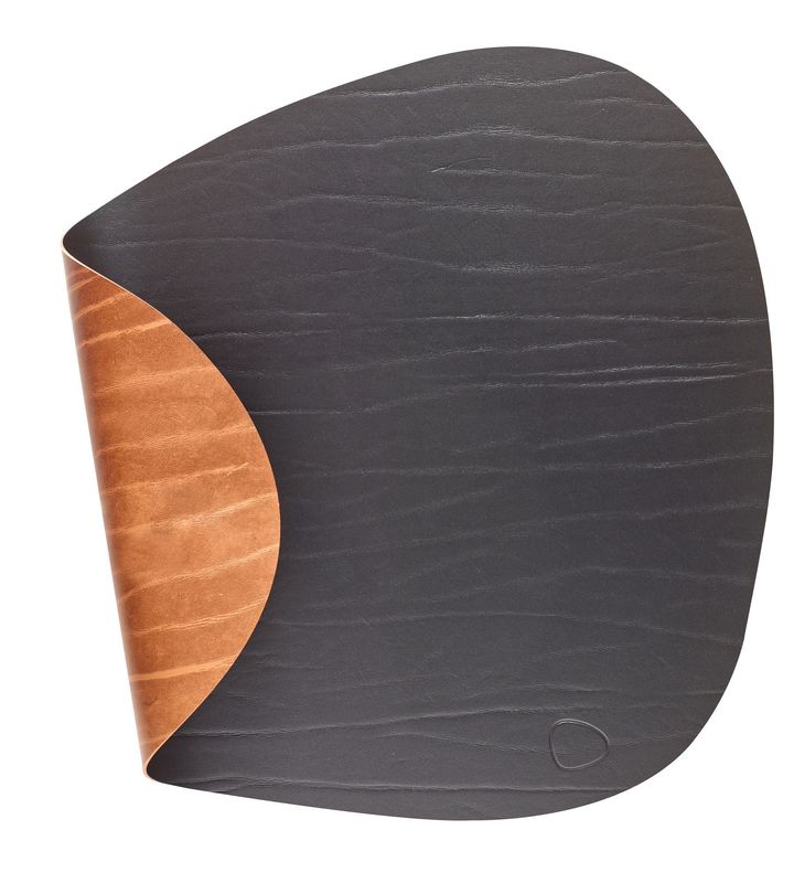 Placemat Double Curve Black, Buffalo/ Buffalo Nature 37x44 cm - Lind DNA