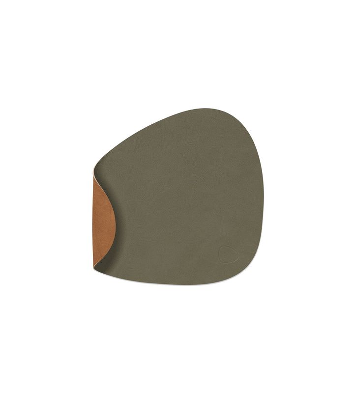 Placemat Double Curve Nupo Army Green/ Nupo Nature 24x28 cm - Lind DNA