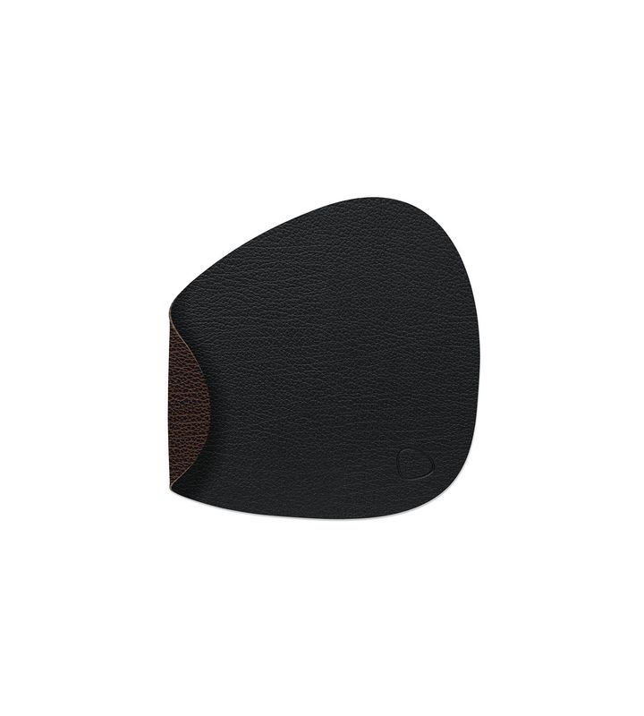 Placemat Double Curve Bull Black/ Bull Brown 24x28 cm - Lind DNA