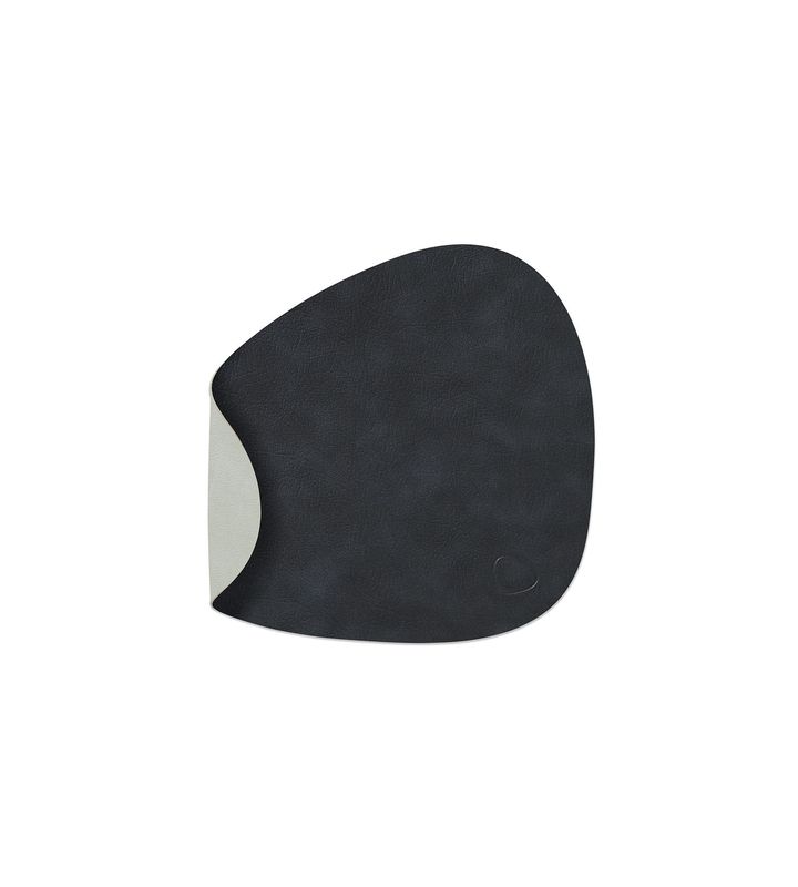 Placemat Double Curve Cloud Black/ Nupo Metallic 24x28 cm - Lind DNA