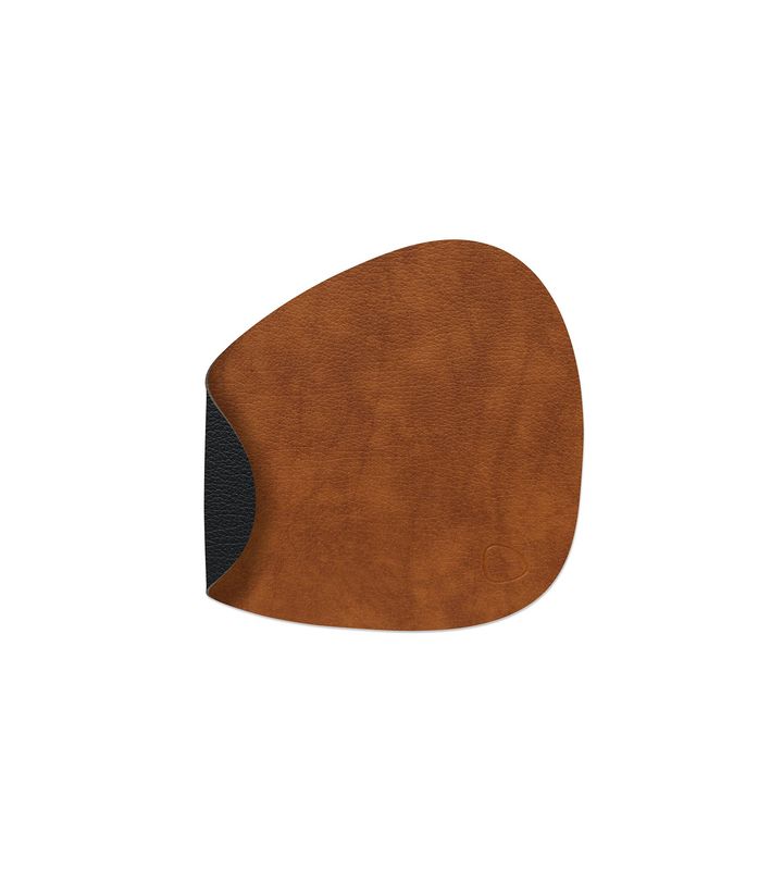 Placemat Double Curve Bull Cognac/ Bull Black 24x28 cm - Lind DNA
