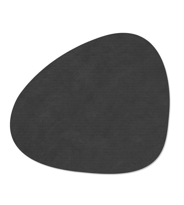 Placemat Corduroy Curve Black 37x44 cm - Lind DNA
