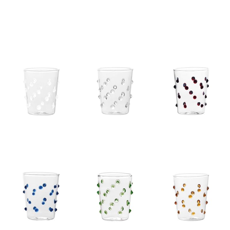 Tumbler Junior 6 Pieces 9.5 cl Party Transparent - Zafferano