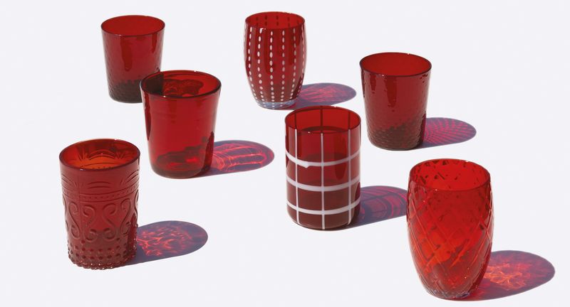 Tumbler 6-Piece Set Melting Pot Red - Zafferano