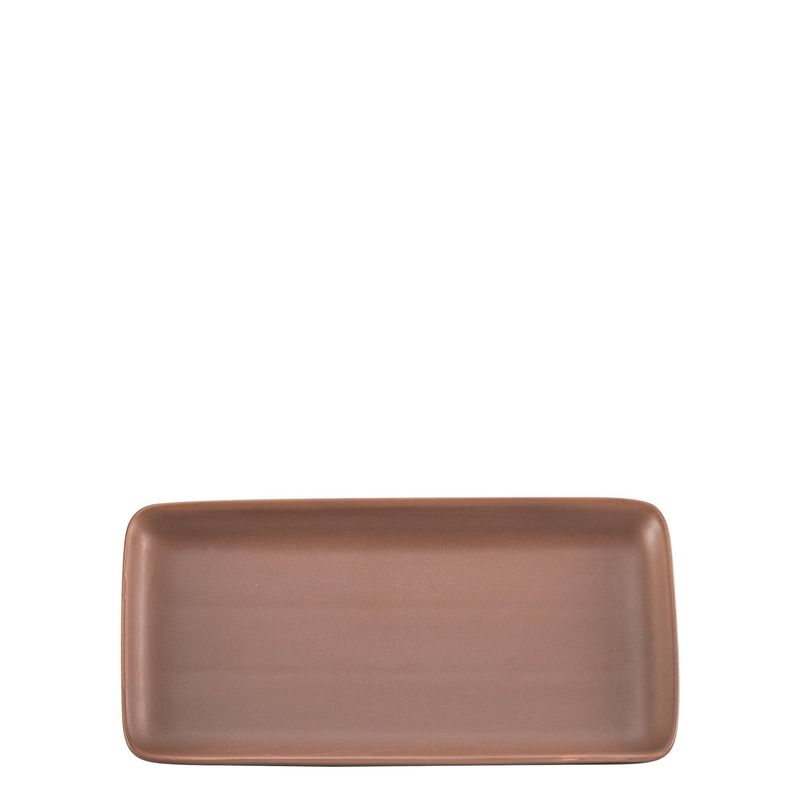Rectangular Plate 12.5 x 23 cm Levante Brown - Zafferano