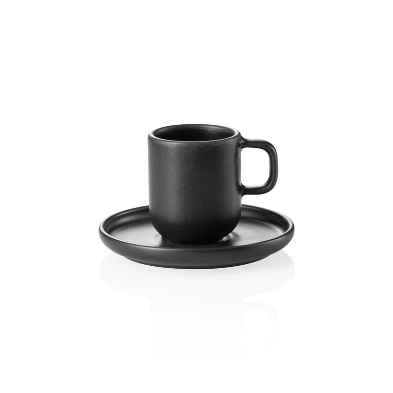 Espresso Cup with Saucer 90 ml One Midnight - Tirolix