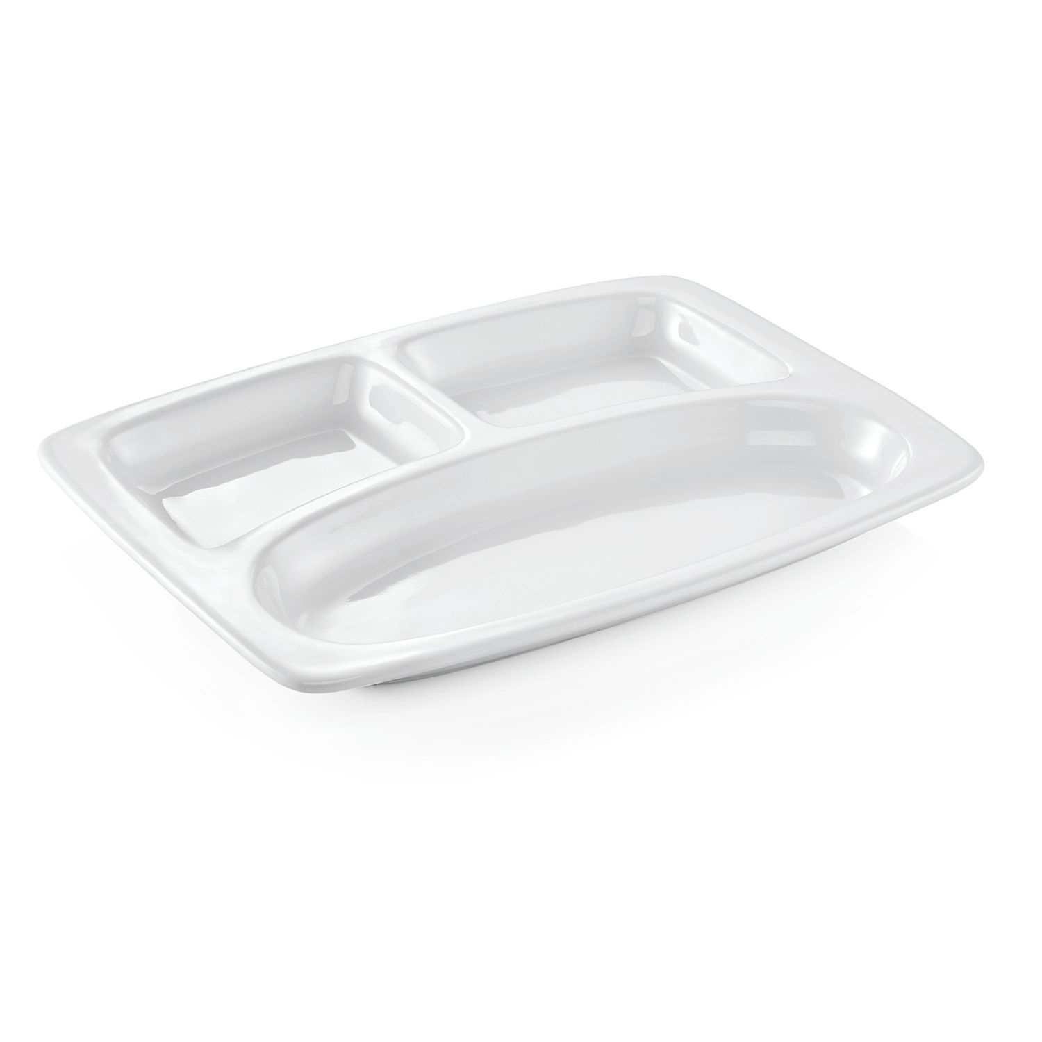 Tray with Compartments 31 x 23 cm Italia White - Tirolix