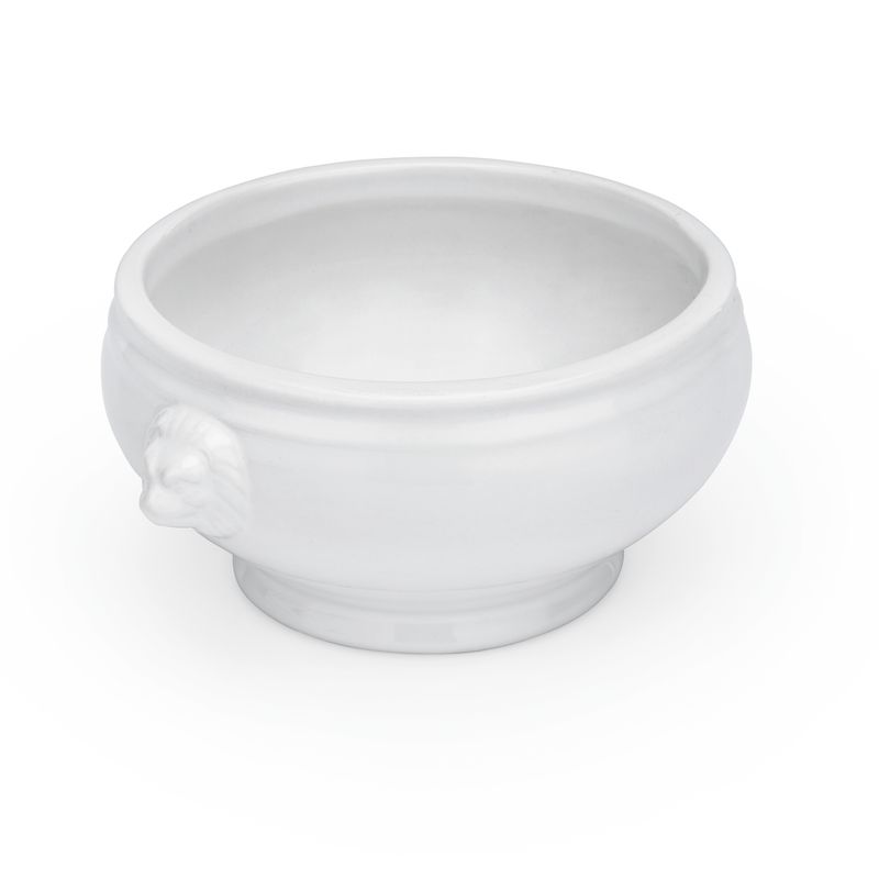 Zuppiera con Testa di Leone 450 ml Italia White - Tirolix