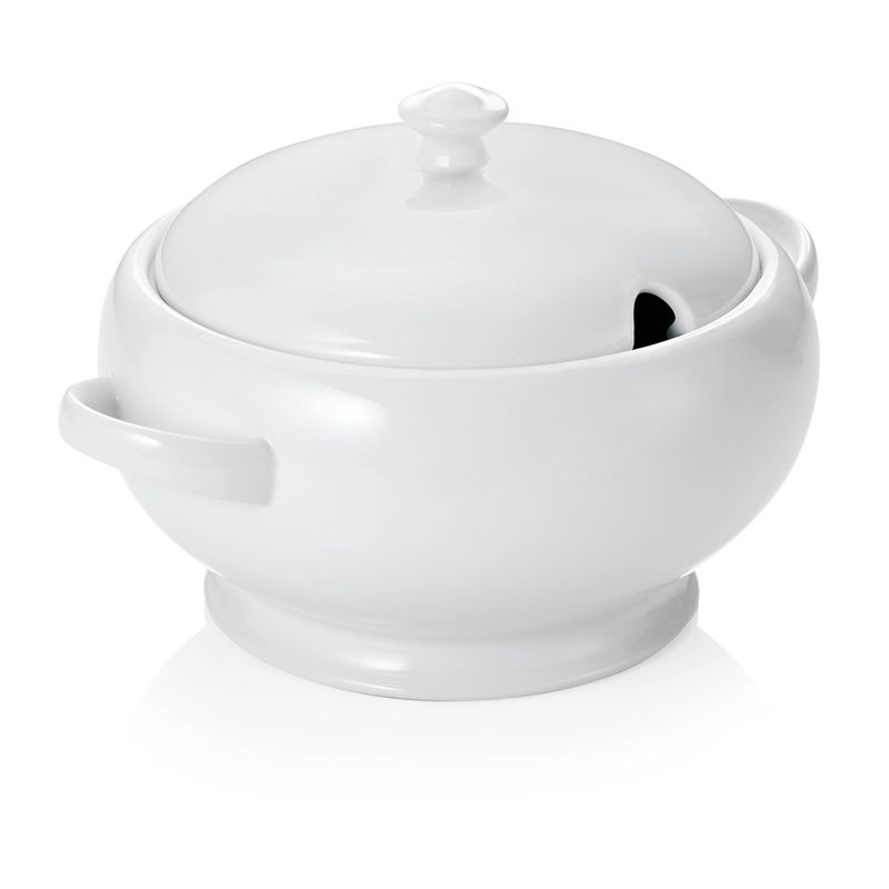 Soup Tureen with Lion Head 2.5 l Italia White - Tirolix