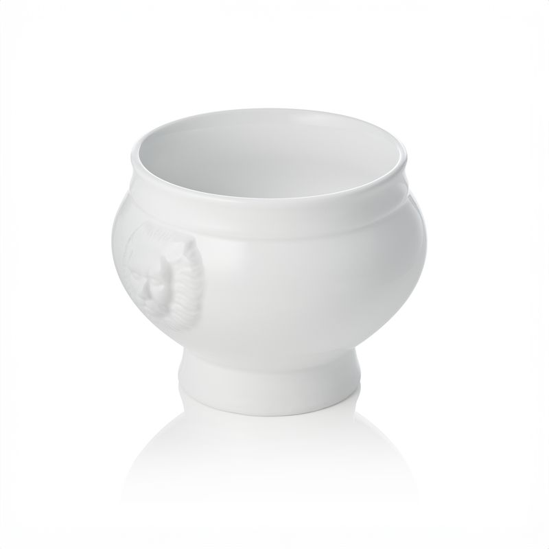 Zuppiera con Testa di Leone 400 ml Italia White - Tirolix