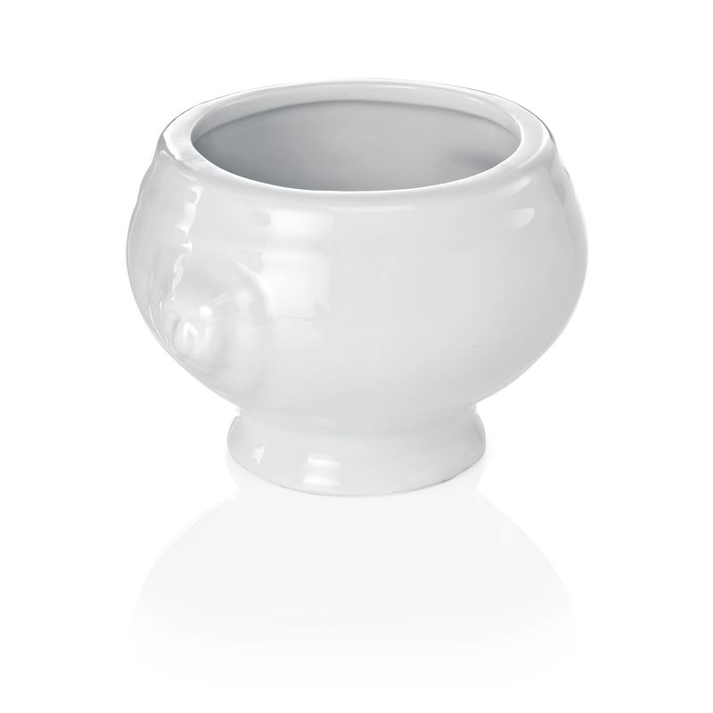 Mini Zuppiera con Testa di Leone 100 ml Italia White - Tirolix