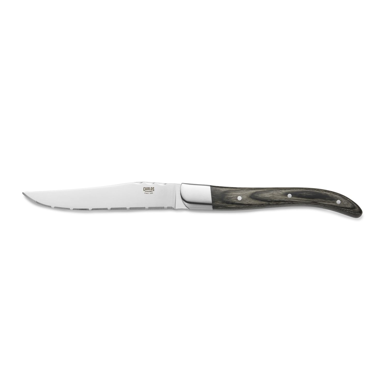 Steak Knife with Pakka Wood Handle 23 cm Black Carlos - Tirolix