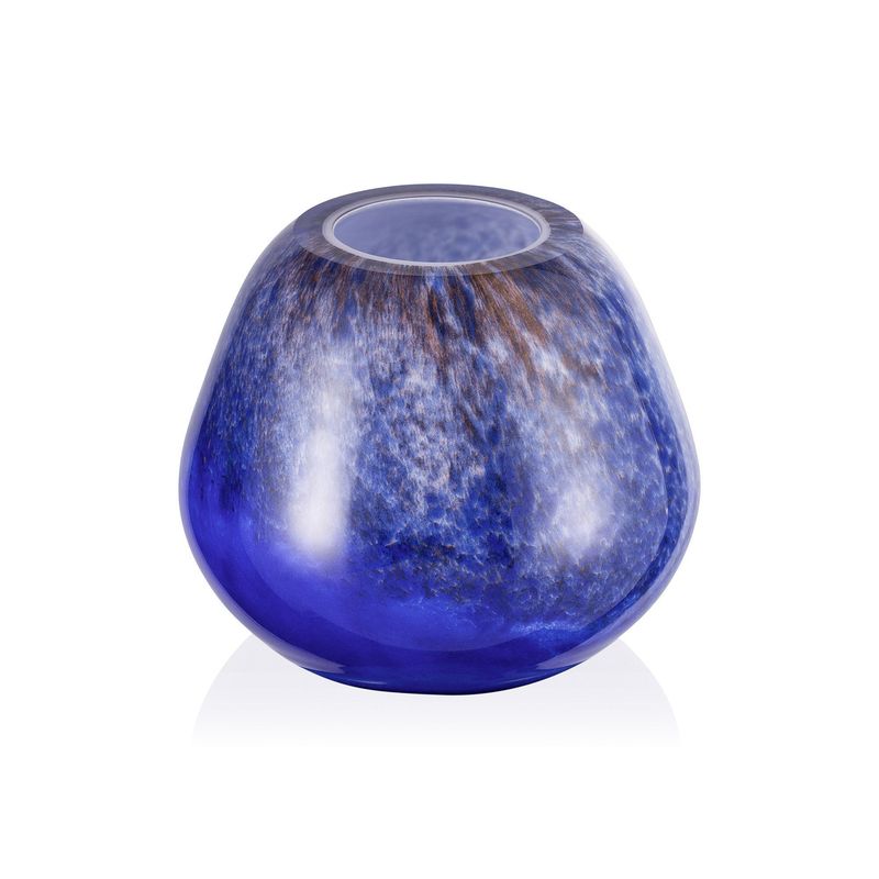 Candle Holder 15 x 13 cm Blue Fusion - Tirolix