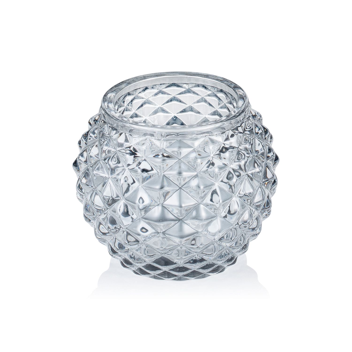 Candle Holder 7.5 x 6 cm Grey Ball - Tirolix