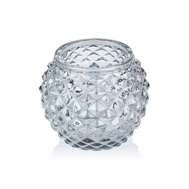 Candle Holder 7.5 x 6 cm Grey Ball - Tirolix