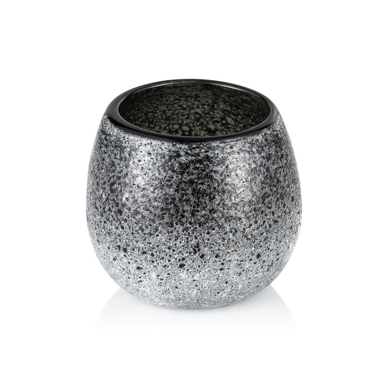 Candle Holder 9.5 cm Grey Frosted - Tirolix